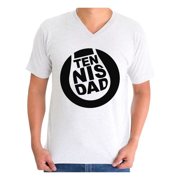 Awkward Styles Men's Tennis Dad Sport Father`s Graphic V-neck T-shirt Tops Tennis Lover Gift Father's Day