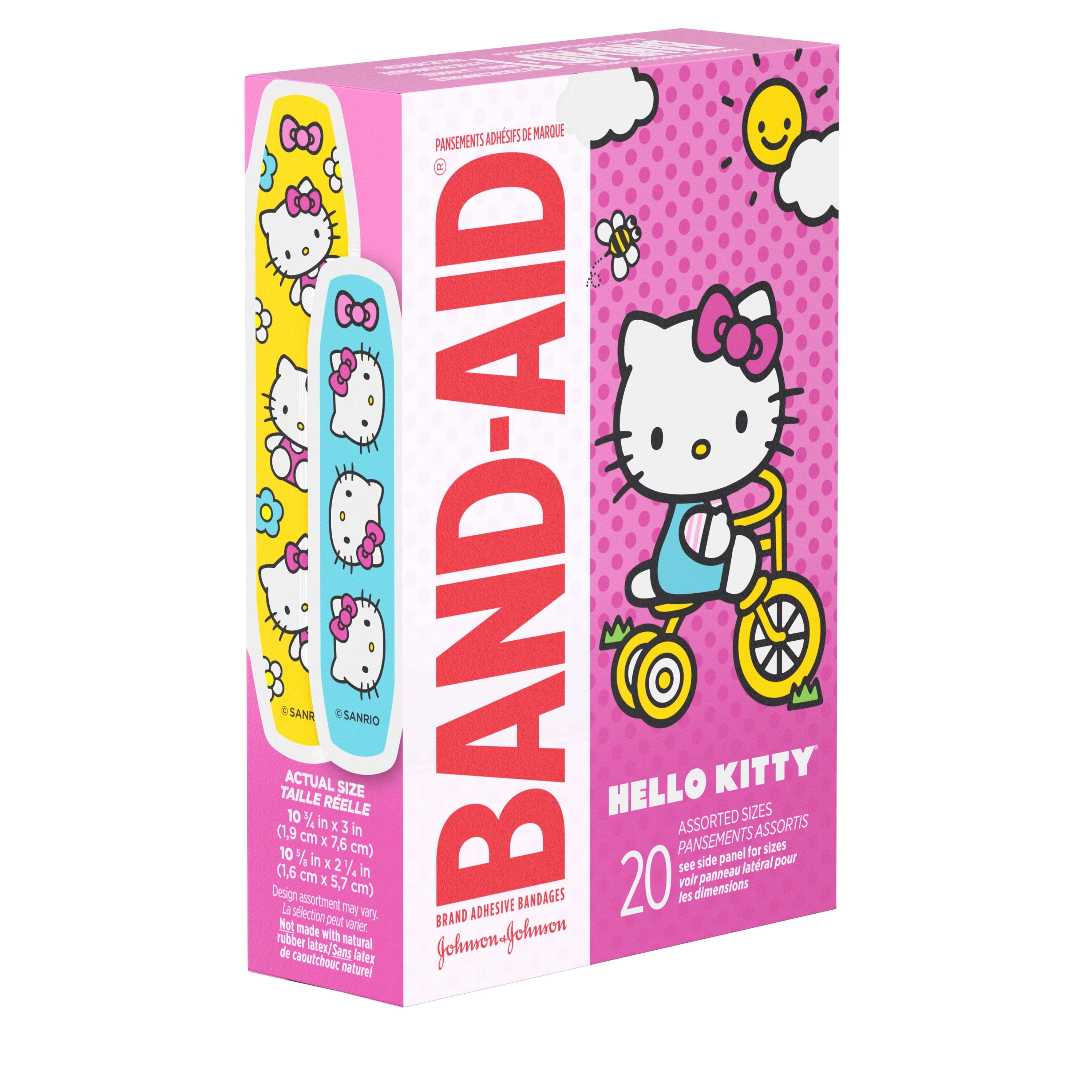 2-in-1 Sanrio Hello Kitty Kids First Aid Band Aid Bandage 2pk Set 