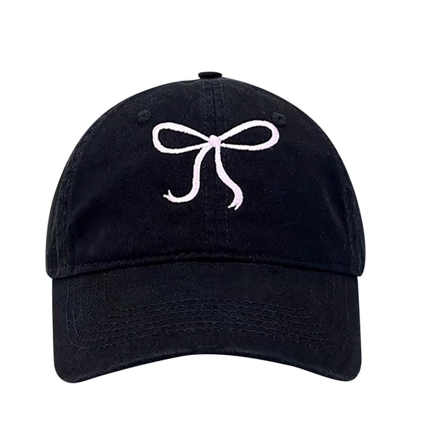 Gorra de béisbol para mujer, ajustable, clásica, baja, estampada, sin estructura, lisa, de poliéster.