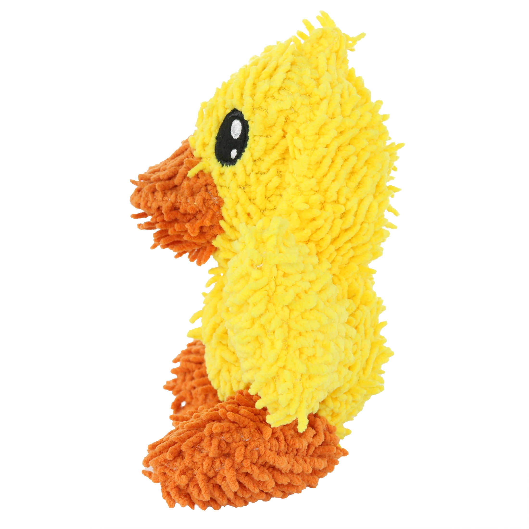 Mighty Jr Microfiber Ball Duck Durable Plush Squeaky Dog Toy