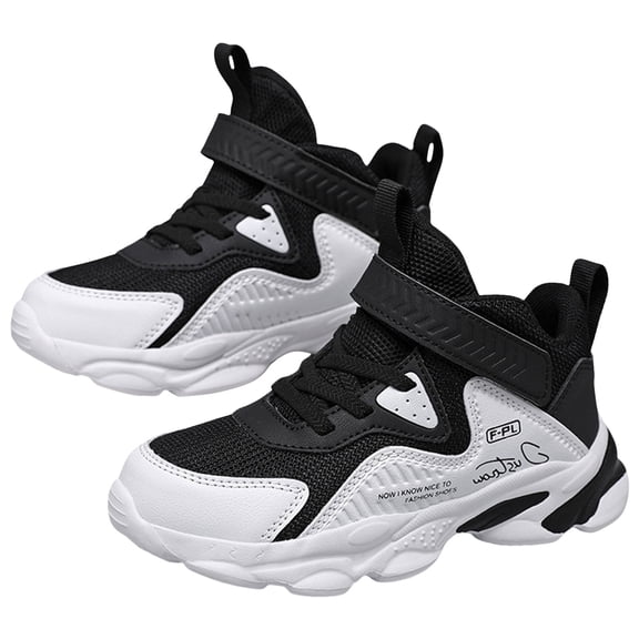VUHXZWAF Boy Sneakers Adjustable Straps Mesh Breathable and Lightweight Basketball Shoes Size 3