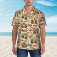 thumbnail image 4 of Fotbe Animal Truck Hawaiian Shirt for Men Unisex Summer Beach Casual Short Sleeve Cotton Linen Button Down Shirts-X-Large, 4 of 9