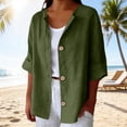 thumbnail image 2 of Womens Tops Fashion Casual Comfortable Shirt 3/4 Long Sleeve on Sale, 2 of 6