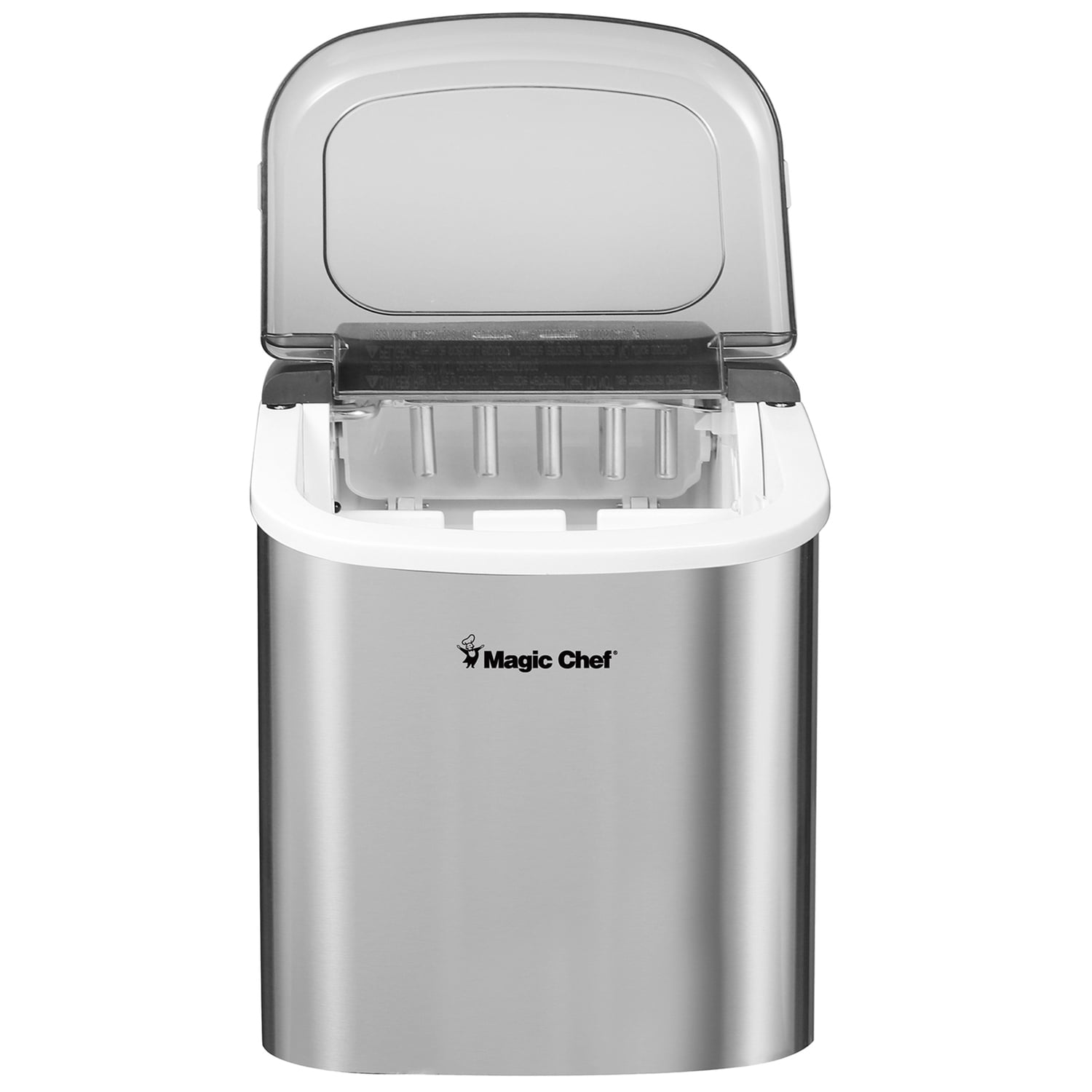 Magic Chef Portable Countertop Ice Maker, 27 Lbs. per Day, Stainless Steel