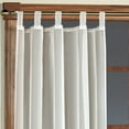 thumbnail image 3 of Rajah Pearl Ivory Semi Sheer Polyester Voile Victorian Tab Top Window Treatment 2-84L Panels Set, 3 of 5