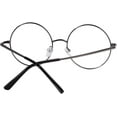 thumbnail image 4 of Agstum Retro Round Metal Non-Prescription Optical Eye Glasses Frame with Spring HInge Clear Lens, 4 of 6