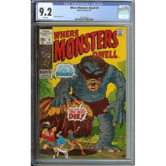 Where Monsters Dwell #9 - CGC 9.2 Comic Book
