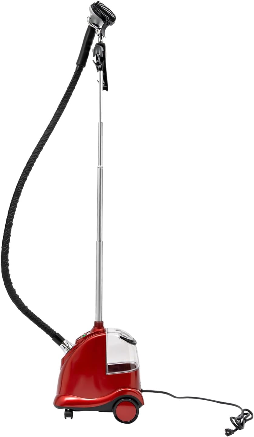 Standing Steamer Clothes Steaming Wrinkle Remover with 3L Water Tank Standing Garment Steamer with Roll Adjustable Gears 90+min of Continuous Steam