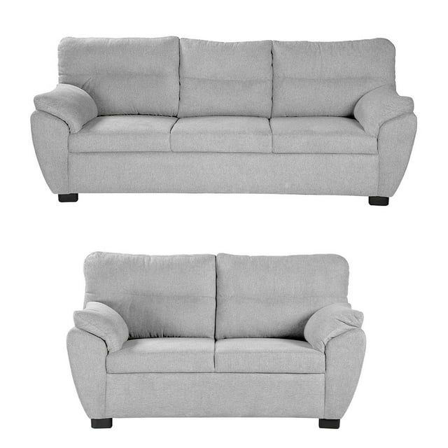 Sala 3-2 TRINITY Monza 2 Piezas (Sofá, Love Seat) Plata Para Sala