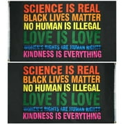 Science is Real Black Lives Matter BLM Love Rainbow 3x5 Double Sided Flag