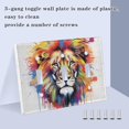 thumbnail image 3 of Colorful Lion Head Light Switch Plate Covers 2 Gang Wall Plate Plastics Outlet Covers for Kitchen Home Office Decor, 3 of 8