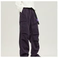 thumbnail image 5 of Men's Outdoor Pants Straight-leg Cargo Paratrooper Pants Casual Sports Pants Flat-cut Pants, 5 of 9