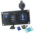 thumbnail image 1 of Interruptor Basculate Precableado Sunnimix USB Dual para Barco Marino Coche Negro, 1 of 8