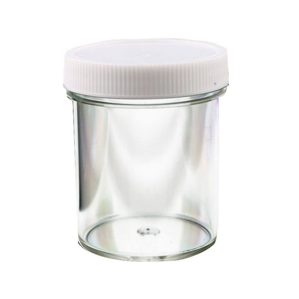 Billuyoard VIBRANT GLAMOUR10PCS Botella de almacenamiento de boca ancha de plástico transparente vacía Frascos Contenedores Tapa de rosca blanca Almacenamiento y organización del hogar
