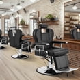 thumbnail image 7 of Barber Chairs for Barbershop Home,All Purpose Reclining Salon Chair for Hairstylist, Black Hydraulic Vintage Barbershop Chair, Adjustable Height, 360 Swivel, 7 of 7