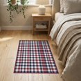 thumbnail image 3 of ODIKA Gingham Grid Crossing Bands Bold Interlocking Check Repeat Surface Pet Friendly & Kids Safe Bedside for Bedroom, Nursery, RV, 3 of 7