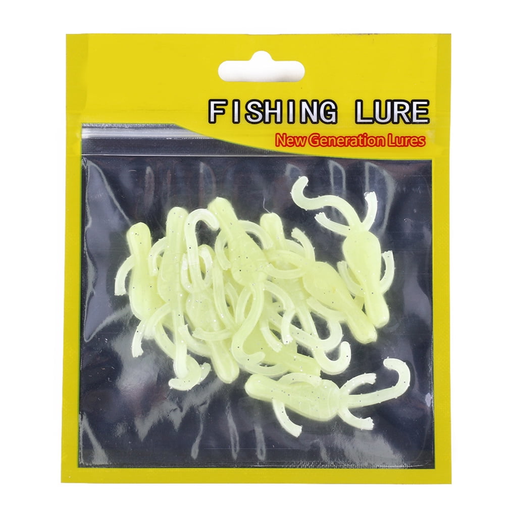 10Pcs Plastic Soft Fishing Lures Grubs Worms Baits Trout Bream 6cm 