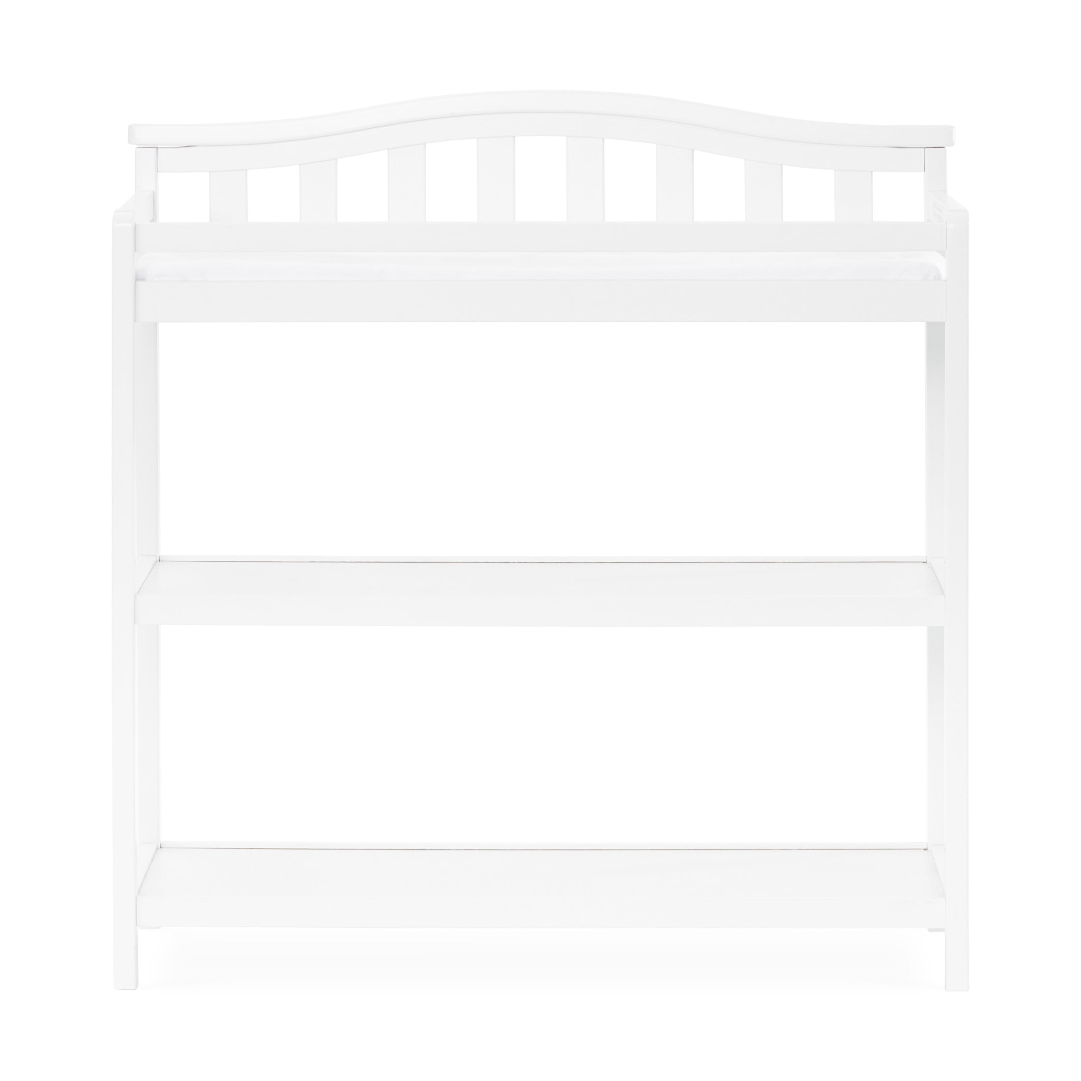Child Craft Hampton Arch Top Crib and Changing Table Nursery Set, 4-in-1 Convertible, Matte White, 2-Piece