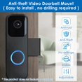 thumbnail image 4 of Anti-Theft Doorbell Mount Compatible with Blink Video Doorbell Mount Doorbell Camera Door Mount Punch Free Doorbell Mounting Bracket Not Block Doorbell Sensor for Apartment Home(Black), 4 of 10