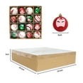 thumbnail image 4 of Christmas Ornaments Set, 16pcs 2.36" Shatterproof Christmas Balls with Reindeer, Snowflake and Tree Designs, Electroplated Hanging Baubles in Gift Box for Xmas Tree Decorations, 4 of 5