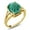 Green, variant on 18K Yellow Gold Plated Silver Green Nano Emerald Ring for Women (4.00 Cttw, Gemstone May Birthstone, Oval 12X10MM, Available in Size 5,6,7,8,9)