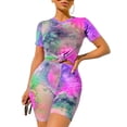 thumbnail image 3 of goowrom Women?s Tie-dye Print Tops and Shorts Home Set, 3 of 10