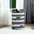 thumbnail image 6 of Yayeee Freestanding Laundry Hamper with Handle Collapsible Large Storage Basket for Clothes, Dark Sharks, 6 of 7