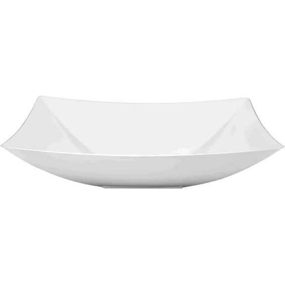 Premium Rectangles 64oz Pearl Bowl – Disposable, Durable, and Elegant Serveware, Reusable Plastic Serving Bowl for Salads, Desserts & Snacks – Tableware Weddings, Parties, Catering, Events (1)