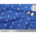 thumbnail image 3 of Soimoi Blue Cotton Cambric Fabric Diamond Geometric Print Sewing Fabric Yard 56 Inch Wide, 3 of 3