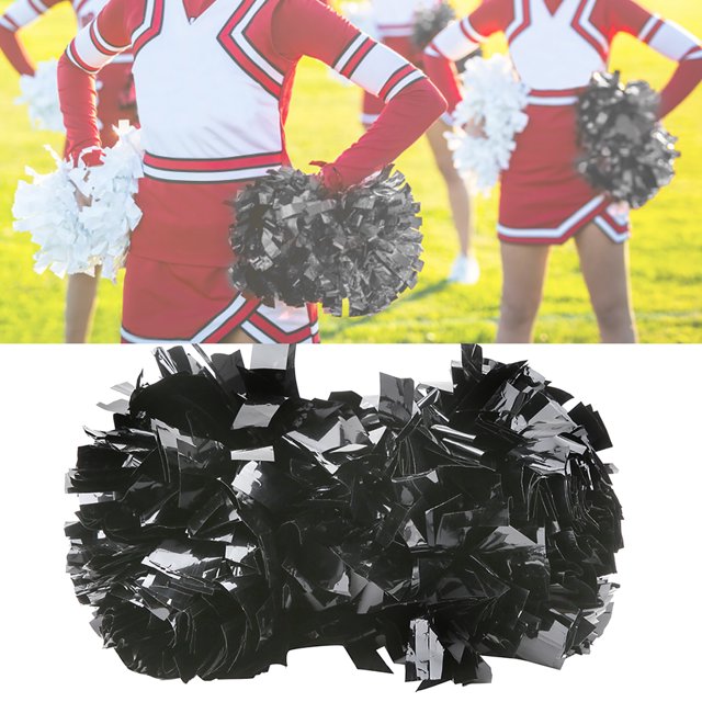 Pompones De Porristas, Pompones De Porristas Amigables Con La Piel Negra, Cómodo Impermeable De Doble Cabeza Para Juegos Deportivos