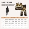 thumbnail image 4 of Salouo Happy New Year 2025 E Pattern Women's Pajamas Set Long Sleeve Button Down Sleepwear Soft Pj Lounge Sets for women 2 Piece Pjs Set with Long Pants-X-Large, 4 of 7