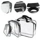 thumbnail image 2 of Juego de 3 bolsas de maquillaje transparentes, bolsa de aseo transparente, PVC transparente impermeable con asa de cremallera, bolsa de equipaje de viaje portátil, 2 of 5