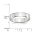 thumbnail image 2 of Auriga Fine Jewelry 10K White Gold 5mm Flat with Step Edge Wedding Band for Women Size 9.5, 2 of 5