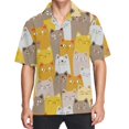 thumbnail image 3 of Camisas hawaianas con estampado 3D de cactus y manga corta para hombre, camisas playeras hawaianas informales con botones, blusas y camisas extragrandes para hombre, 3 of 5