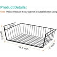thumbnail image 2 of Casewin Under Shelf Storage Basket, 1-Pack Black Under Shelf Hanging Metal Wire Storage Basket Organizer for Kitchen, Office, Pantry, Bathroom, Cabinet, 2 of 8