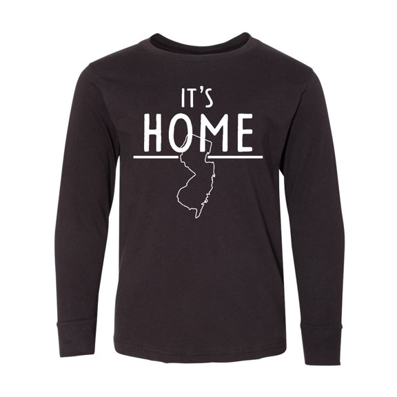 Inktastic It's Home- State of New Jersey Outline Long Sleeve Youth T-Shirt