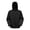 Black, variant on Men's Reflective Hooded Long Coat - 3D Tailored Loose Fit Outdoor Commuter Jacket with Multiple Pockets