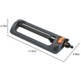 thumbnail image 3 of Elook Lawn Sprinkler, Oscillating Sprinkler with 19 Hole Brass Nozzles, Water Sprinkler for Lawn Covers up to 3,600 sq.ft, Includes Spray Jet Cleaning Needle, Orange-black, 3 of 10