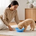 thumbnail image 4 of Elevated Dog Food Bowl, Wide Shallow Pet Bowl for Food and Water, Non-Slip Raised Feeding Bowl for Dogs, Puppies and Cats, 4 of 4