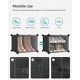 thumbnail image 3 of Shoe Rack, 8 Cubes Shoe Organizer with Doors, 32 Pair Plastic Shoe Storage Cabinet Black, 3 of 8
