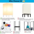 thumbnail image 3 of Enchufe Lamp SHINE HAI de 3 niveles con estante USB tipo C, blanco, 3 of 7