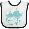 thumbnail image 3 of Inktastic Oma and Opa Love Me Boys or Girls Baby Bib, 3 of 4