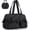 Black, variant on Travel Duffel Bag for Women, Lightweight Fashion Tote Handbag With Bowtie, Water-Resistant Weekender Overnight Sport Gym Bag, Black