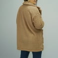 thumbnail image 6 of IROINNID Women's Shearling Jacket Long Sleeve Solid Color Notch Lapel Outwear, Leisure Large Lapel Thickened Plush Jacket, 6 of 7