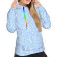 thumbnail image 4 of KLL Blue snowflakes elegant for Womens Pullover Hoodie with Pocket Hooded Long Sleeve Shirts Sweatshirt for Women-X-Large, 4 of 7
