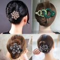 thumbnail image 4 of Horquilla con diamantes de imitación para mujer, horquilla con flores, hojas, mariposa, pico de pato, pinzas para el pelo Retro, accesorios para coleta brillante Sailing Electrónica, 4 of 5