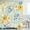 Yellow Flower Leaves, variant on Floral Shower Curtain, Yellow Floral Shower Curtain, Shower Curtain Set with 12 Hooks, Decorative Colorful Flowers Blue Leaves Bathroom Accessories, Machine Washable, 72" W X 78" H