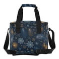 thumbnail image 2 of Insulated Cooler Bag with Multiple Pockets Lightweight Lunch Box Tote for Travel Beach Camping Office Golden Pine Needles, 2 of 7