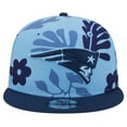 thumbnail image 2 of Men's New Era Light Blue New England Patriots Leafy 9FIFTY Snapback Hat, 2 of 6