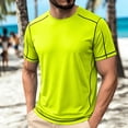 thumbnail image 2 of LODIENY Quick Dry T-Shirts for Men Short Sleeve Crew Neck Lightweight Moisture Wicking Athletic Workout Tops Casual Soft Basic Fit Tee Shirts Green 6XL, 2 of 6